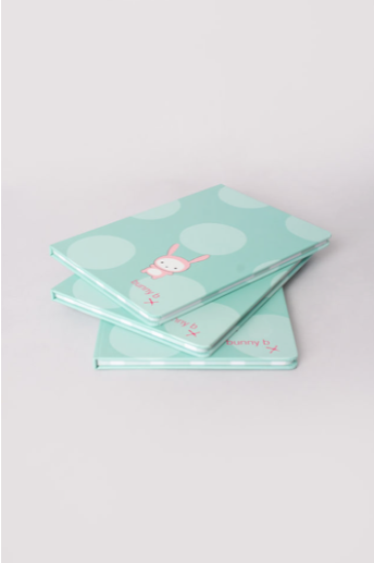 A5 green bunny b hardback notebook (3 styles)